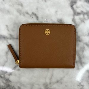 Tory Burch Medium Emerson Wallet In Moose Brown